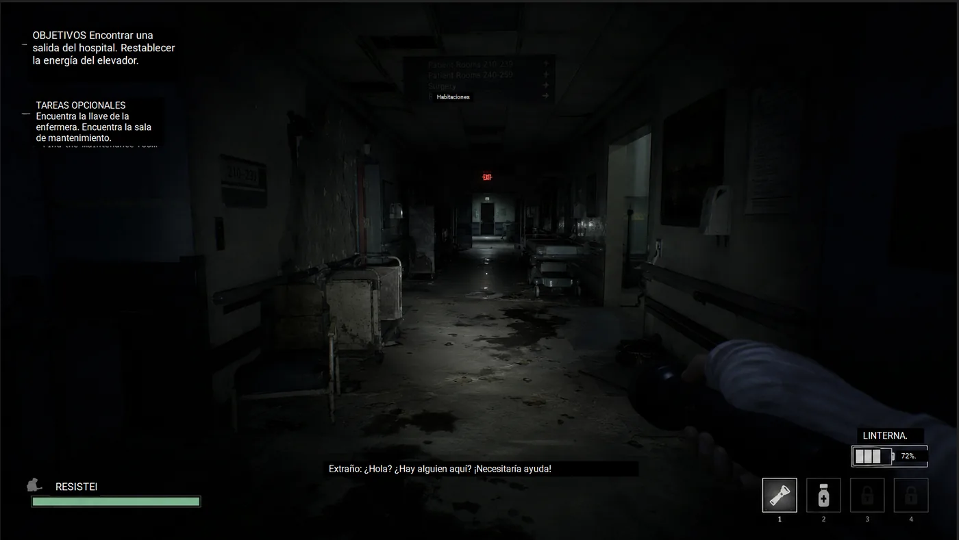 Illustrative demo scene with a Spanish translation overlay from Thaluna